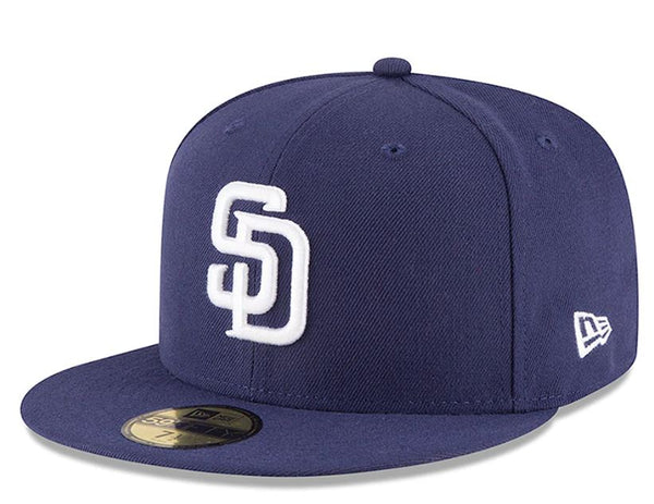New Era San Diego Padres 5950 Fitted Hat MLB Authentic Home Navy Blue Cap